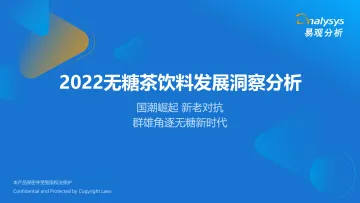 易观分析：2022无糖茶饮料发展洞察分析-25页