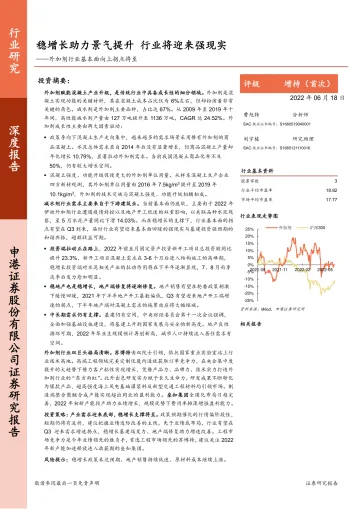 外加剂行业基本面向上拐点将至:稳增长助力景气提升,行业将迎来强现实-20220618-申港证券-30页