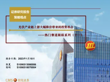 热门赛道跟踪系列(十一):光伏产业链上游大幅降价带来的投资机会-20230118-招商证券-69页