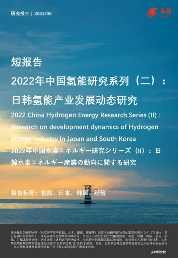 头豹研究院-2022年中国氢能研究系列（二）：日韩氢能产业发展动态研究（摘要版）-2022.08-18页-WN8