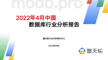 2022年4月中国数据库行业分析报告-32页