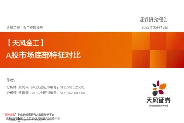 A股市场底部特征对比-20220518-天风证券-27页
