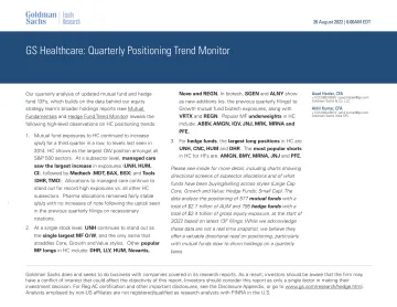 GS Healthcare_ Quarterly Positioning Trend Monitor(1)