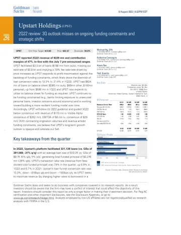 Upstart Holdings (UPST)_ 2Q22 review_ 3Q outlook misses on ongoing funding constraints and strategic shifts(1)