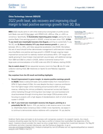 China Technology_ Internet_ BIDU_IQ_ 2Q22 profit beat, ads recovery and improving cloud margin to lead positive earnings grow...(1)_1