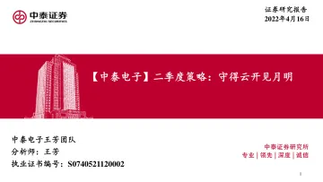 电子行业二季度策略:守得云开见月明-20220416-中泰证券-69页