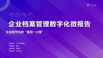 档案管理数字化微报告-甲子光年-13页