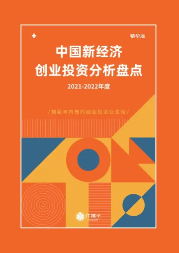 IT桔子-2021-2022年中国新经济创业投资分析报告（精华版）