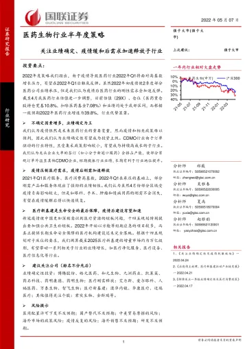医药生物行业半年度策略:关注业绩确定、疫情缓和后需求加速释放子行业-20220507-国联证券-61页