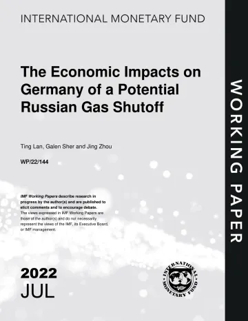 IMF-俄罗斯天然气潜在关闭对德国的经济影响(英)-2022.7-31页