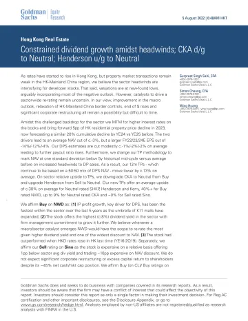 Hong Kong Real Estate_ Constrained dividend growth amidst headwinds; CKA d_g to Neutral; Henderson u_g to Neutral(1)