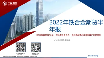 2022年铁合金期货半年报:负反馈减弱利好合金,但供需矛盾仍存,关注终端需求改善和减产的持续性-20220703-广发期货-54页