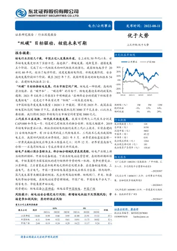 公用事业行业:“双碳”目标驱动,核能未来可期-20220811-东北证券-34页