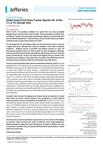 Equity Strategy Global Asset Fund Flows Tracker Special_ Mr. & Mrs. 21⁄2 to 3% Savings Rate