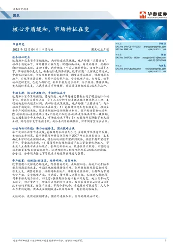 固定收益月报:核心矛盾缓和,市场特征在变-20221204-华泰证券-27页