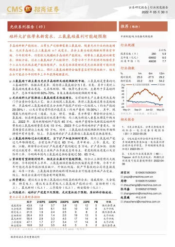 电力设备及新能源行业光伏系列报告(49):硅料大扩张带来新需求,三氯氢硅盈利可能超预期-20220530-招商证券-19页