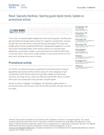 Retail_ Specialty Hardlines_ Sporting goods digital trends; Update on promotional activity(1)
