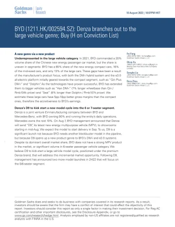 BYD (1211.HK_002594.SZ)_ Denza branches out to the large vehicle genre; Buy (H on Conviction List)(1)