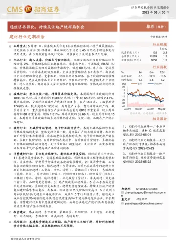 建材行业定期报告:稳经济再强化,持续关注地产链布局机会-20220605-招商证券-25页
