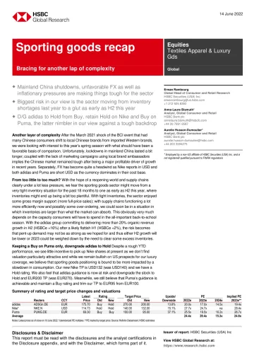 HSBC-全球投资策略-体育用品回顾:迎接新一轮的复杂性-2022.6.14-32页