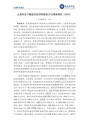 新世纪评级-上海市及下辖各区经济财政实力与债务研究(2022)-38页