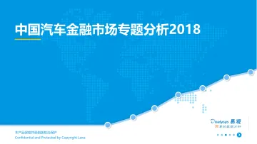 中国汽车金融市场专题分析2018