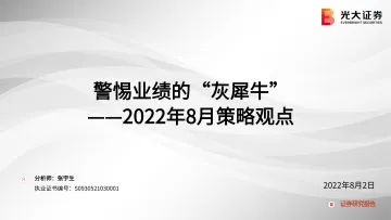 2022年8月策略观点:警惕业绩的“灰犀牛”-20220802-光大证券-57页