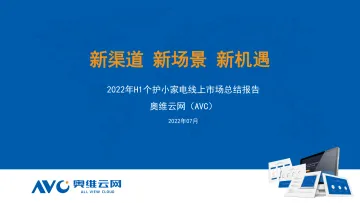 【家电报告】2022H1个护小家电报告-7页