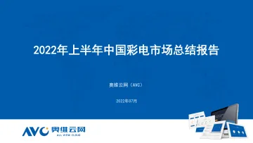 2022年上半年中国彩电市场总结-10页-WN8