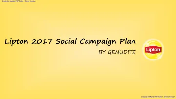 【白金会】20180502-Lipton 2017 Social Campaign Plan