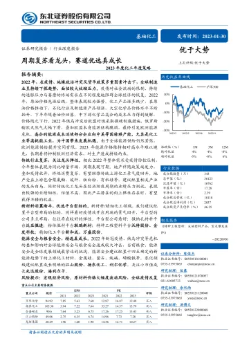 2023年度化工行业年度策略:周期复苏看龙头,赛道优选真成长-20230130-东北证券-44页