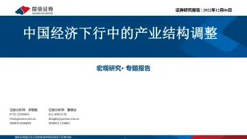 宏观研究· 专题报告:中国经济下行中的产业结构调整-20221206-国信证券-30页
