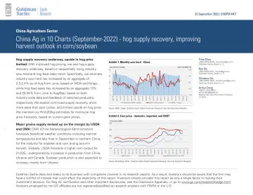 China Agriculture Sector_ China Ag in 10 Charts (September-2022) - hog supply recovery, improving harvest outlook in corn_soy...(1)