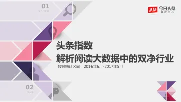 头条指数解析阅读大数据中的双净行业_1