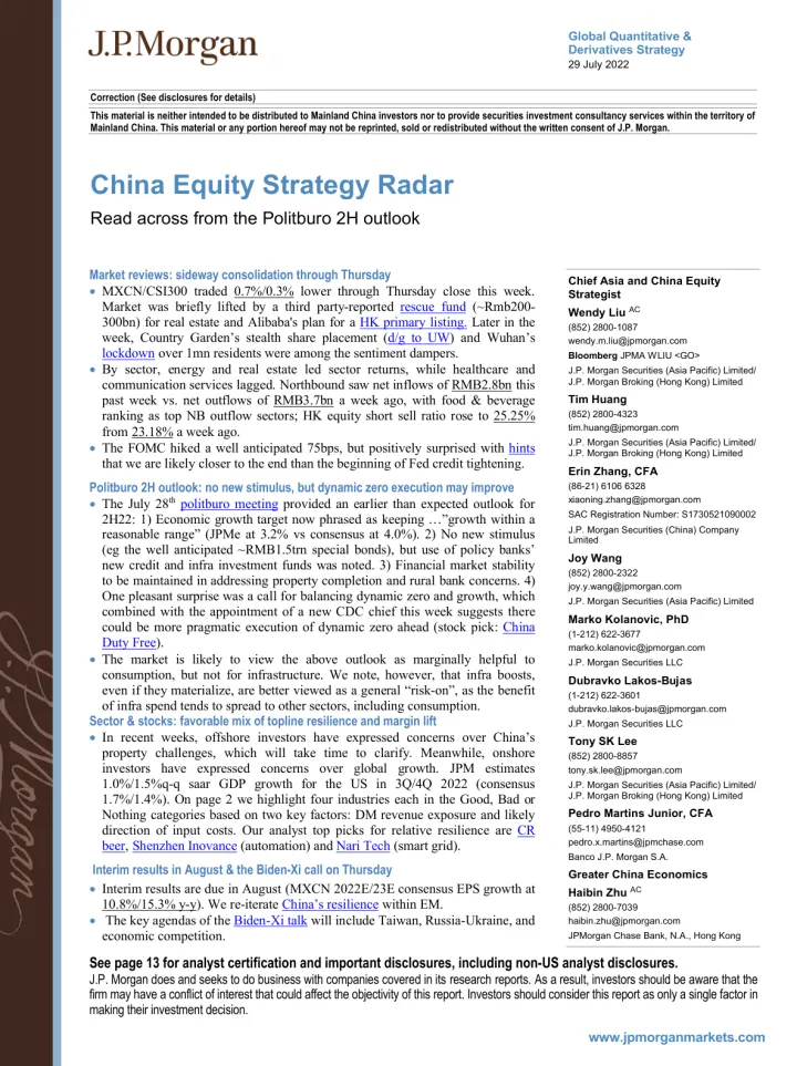 China Equity Strategy Radar