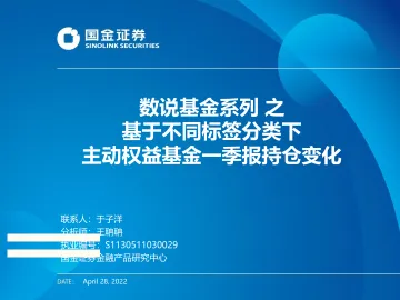 数说基金系列之基于不同标签分类下主动权益基金一季报持仓变化-20220428-国金证券-24页