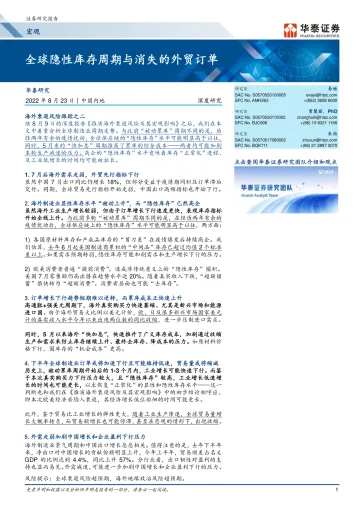 宏观深度研究:全球隐性库存周期与消失的外贸订单-20220823-华泰证券-24页