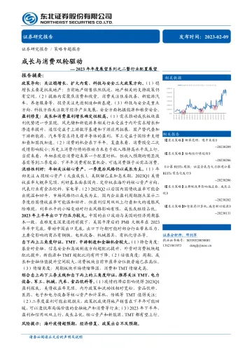2023年年度展望系列之二暨行业配置展望:成长与消费双轮驱动-20230209-东北证券-37页