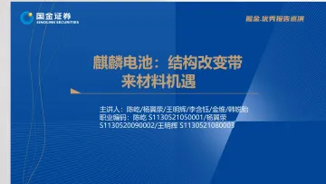 电池行业:麒麟电池,结构改变带来材料机遇-20220728-国金证券-37页