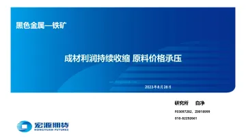 黑色金属_铁矿:成材利润持续收缩,原料价格承压-20230828-宏源期货-29页_1
