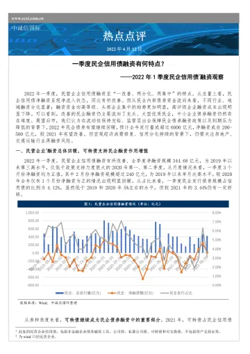 中诚信-一季度民企信用债融资有何特点？-2022年一季度民企信用债融资观察-9页