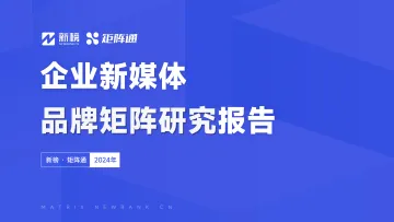 2024企业新媒体品牌矩阵研究报告-矩阵通 听光Vic