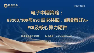 电子中期策略:GB200 300与ASCI需求共振,继续看好AI-PCB及核心算力硬件-国金证券 听光Vic