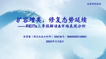 REITs三季报解读&市场表现分析：扩容增类，修复态势延续-20231108-海通证券-21页