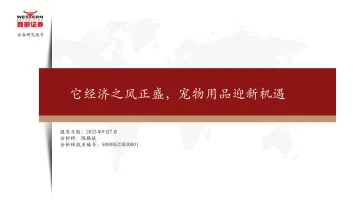 宠物用品行业:它经济之风正盛,宠物用品迎新机遇-20230907-西部证券-28页_1