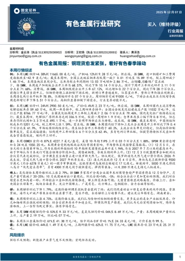 有色金属行业研究:铜现货愈发紧张,看好有色春季躁动-国金证券 听光Vic_1