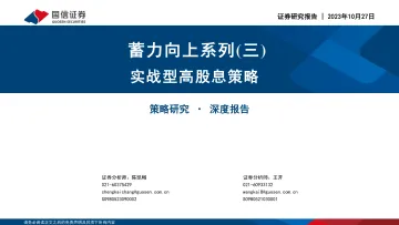 蓄力向上系列（三）：实战型高股息策略-20231027-国信证券-29页