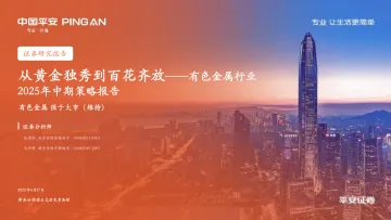 有色金属行业2025年中期策略报告:从黄金独秀到百花齐放-平安证券 听光Vic