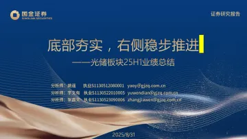 光储板块25H1业绩总结:底部夯实,右侧稳步推进-国金证券 听光Vic_1