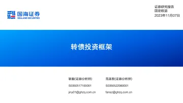 转债投资框架-20231107-国海证券-37页